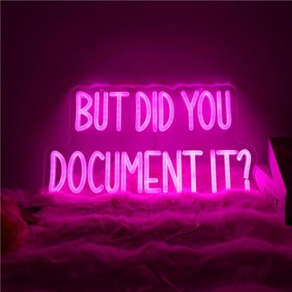 Pink neon sign office wall decor LED light desk accessories study room decoratio